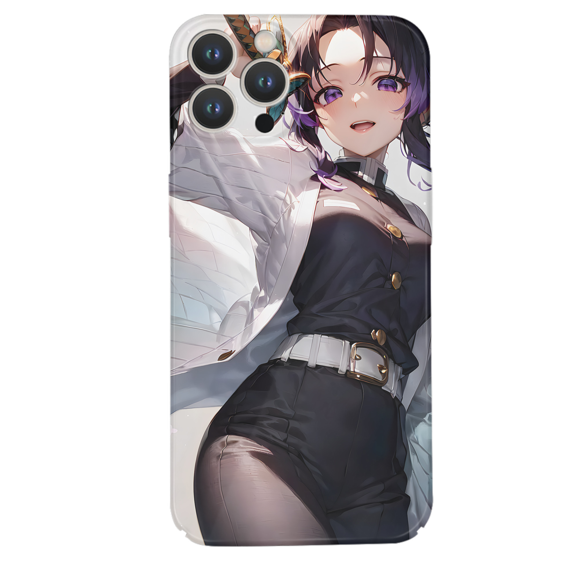 （画像用） 鬼滅の刃（きめつのやいば）蟲柱-胡蝶 しのぶ／こちょう しのぶ Kochou Shinobu 【iPhone 14シリーズ対応】ハードケース